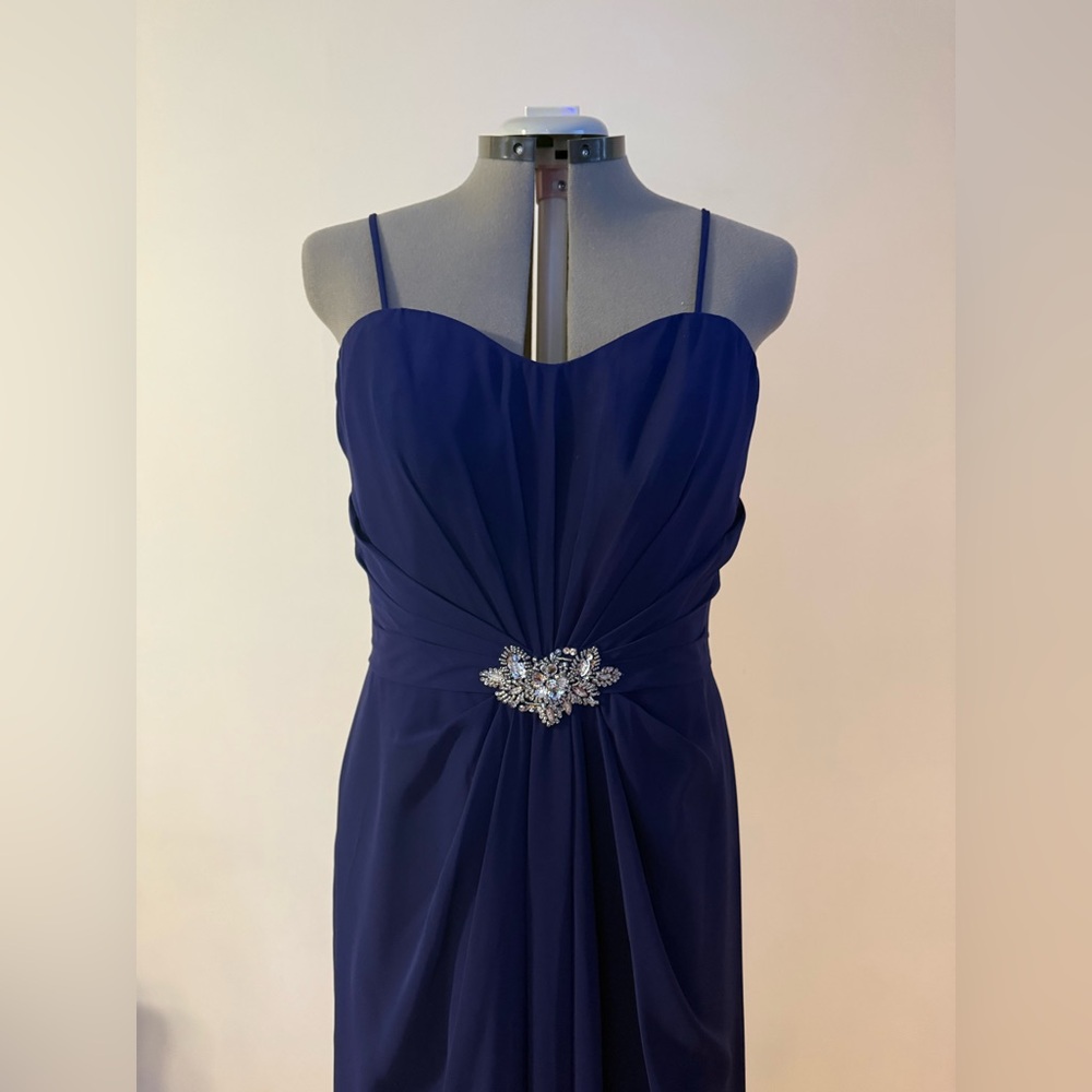 Jordan Royal Blue Maxi Dress with Crystal Accent - Picture 4 of 7